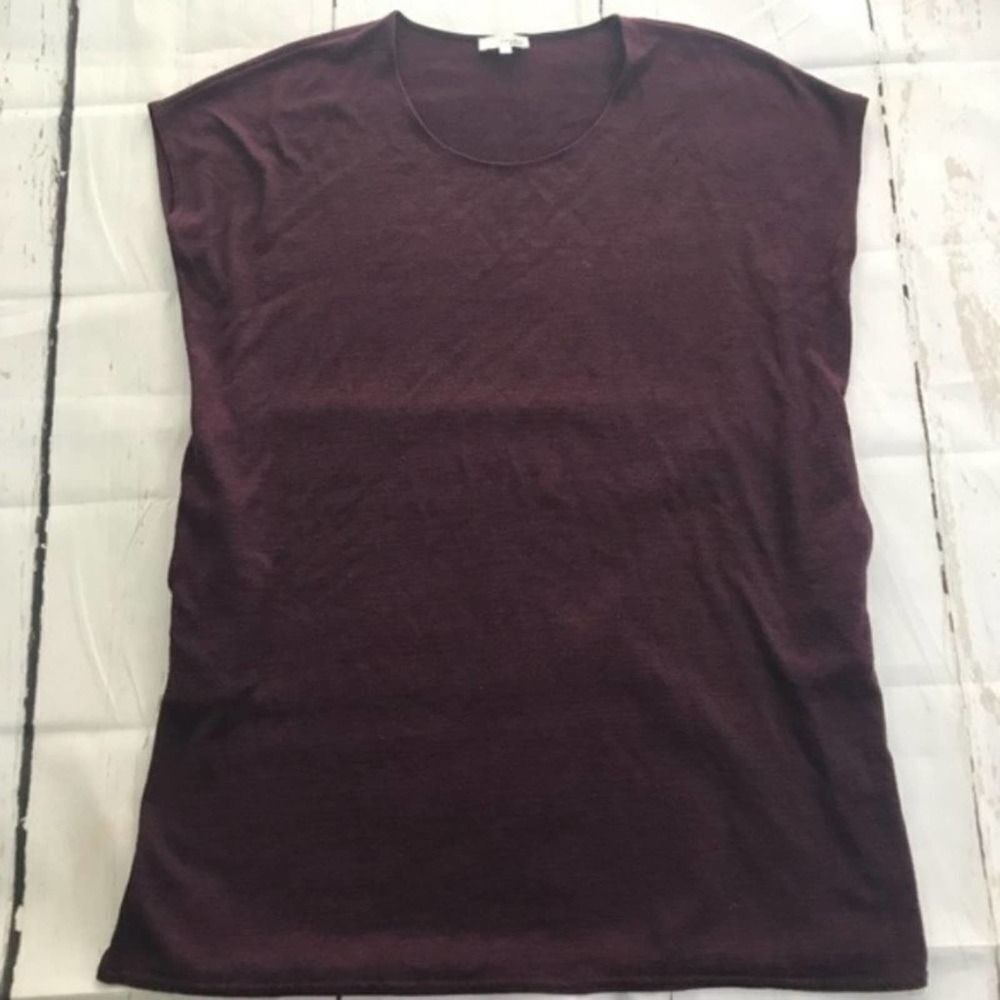 Wilfred sleeveless scoop neck tunic maroon womens xxs